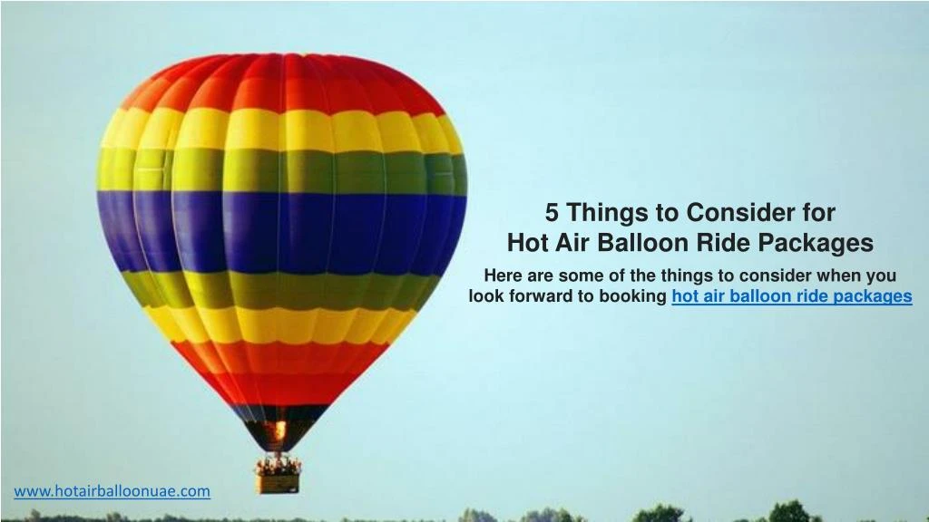 5 things to consider for hot air balloon ride