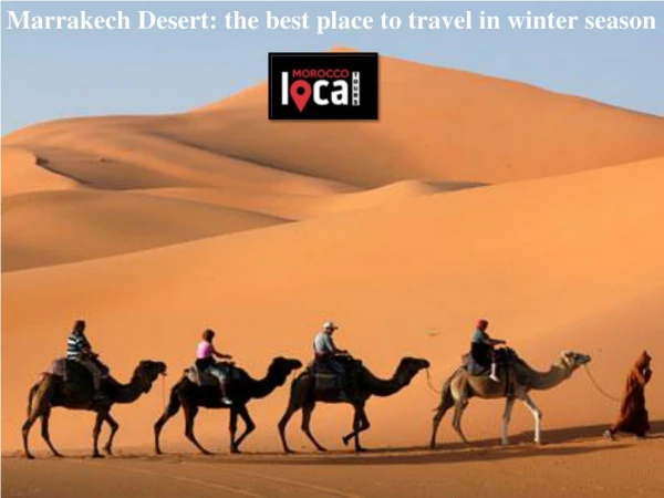 Marrakech Desert: the best place to travel in winter season
