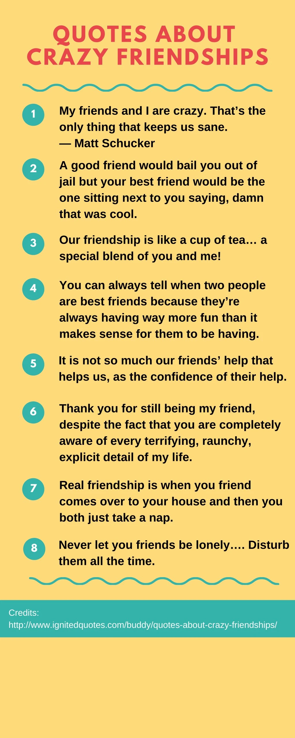 quotes about crazy friendships