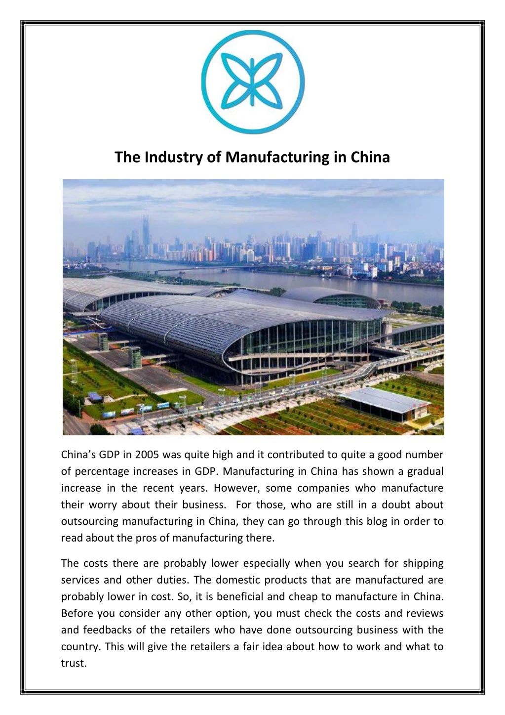 the industry of manufacturing in china