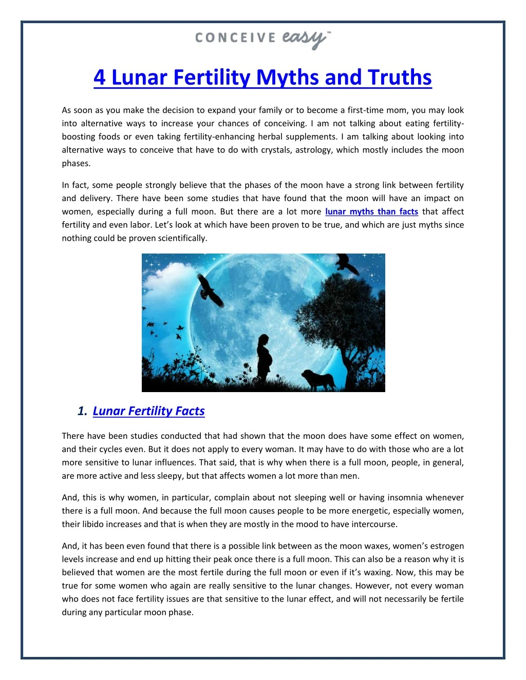 4 lunar fertility myths and truths