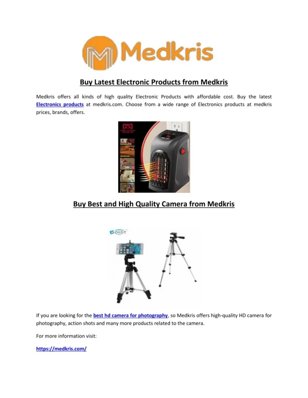Buy Latest Electronic Products from Medkris