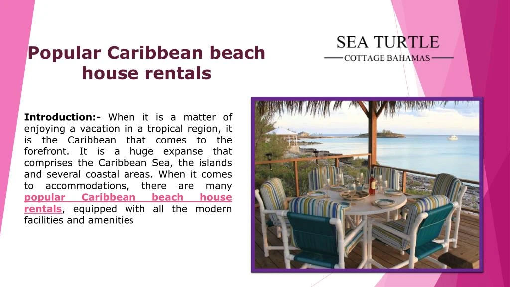 popular caribbean beach house rentals