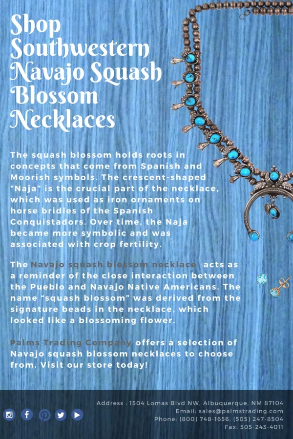 Shop Southwestern Navajo Squash Blossom Necklaces