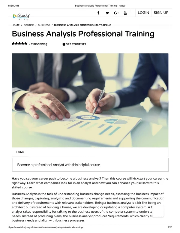 Business Analysis Professional Training