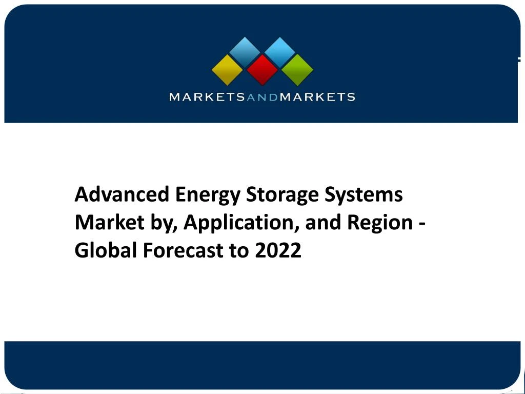 advanced energy storage systems market