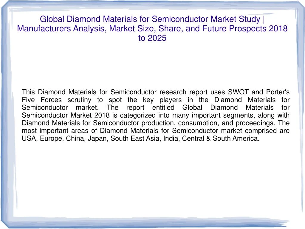this diamond materials for semiconductor research