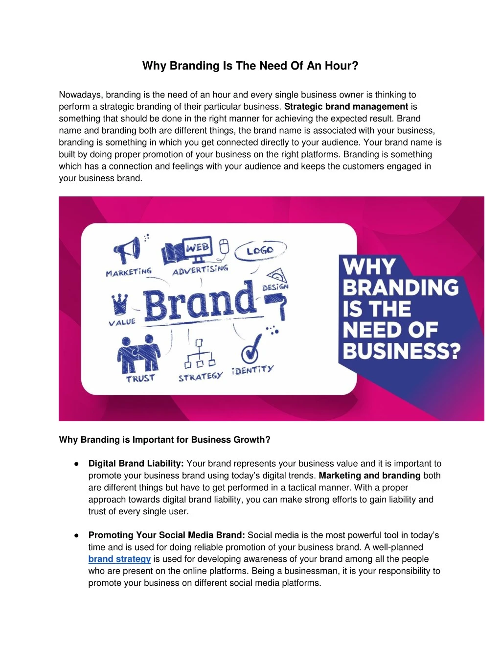 why branding is the need of an hour