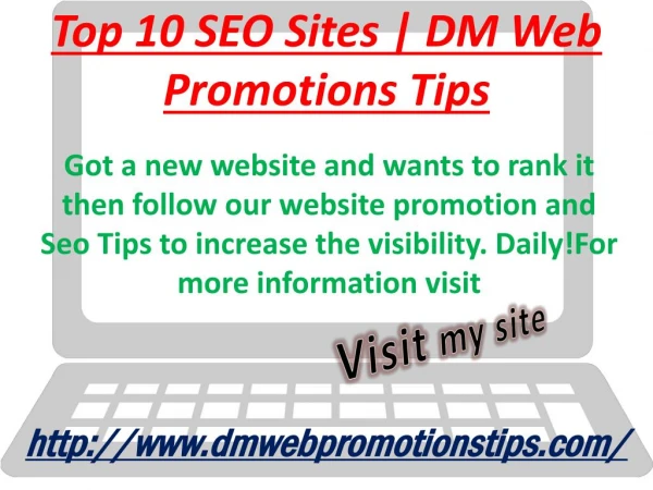 Top 10 SEO Sites | DM Web Promotions Tips