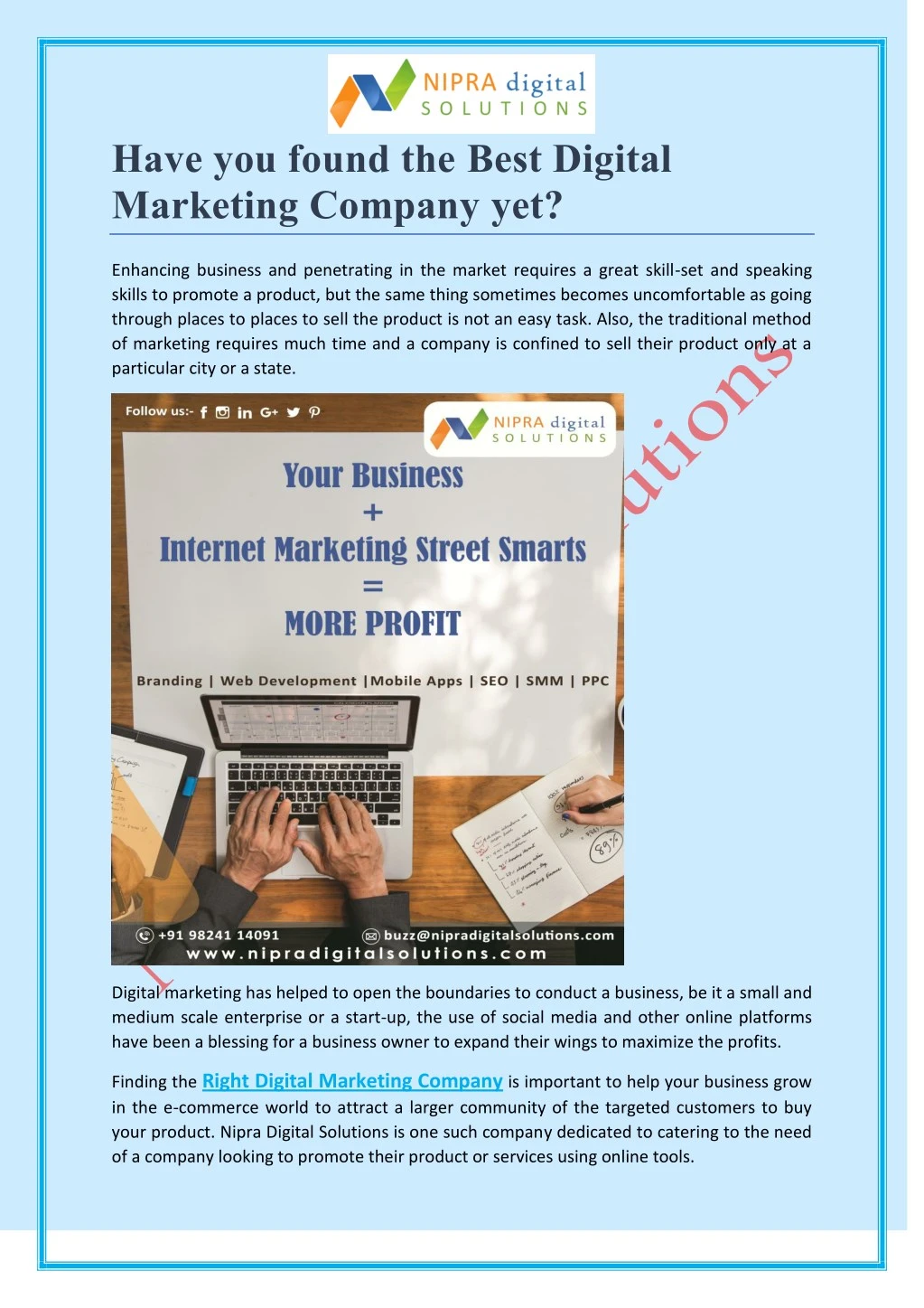 have you found the best digital marketing company
