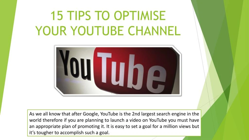 15 tips to optimise your youtube channel