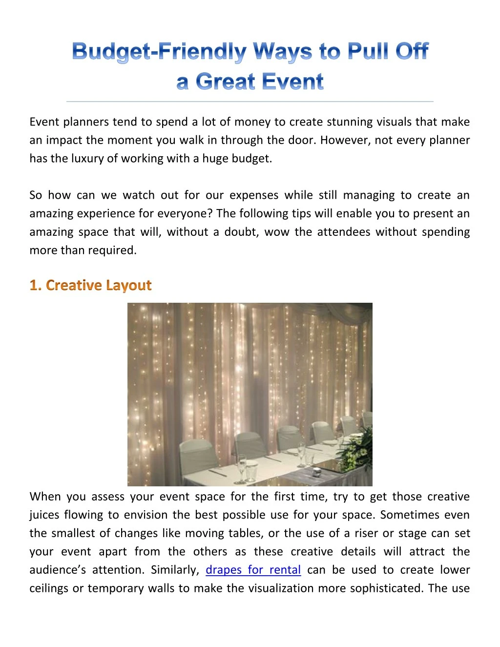 event planners tend to spend a lot of money