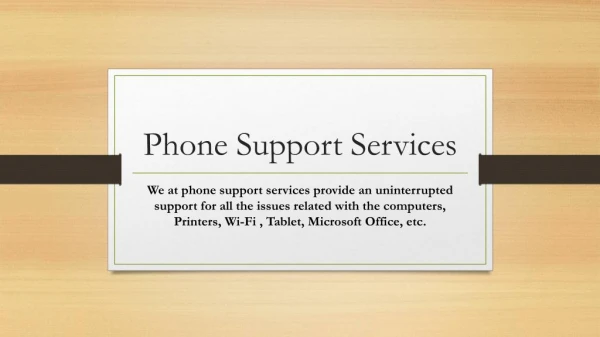 Phone Support Services
