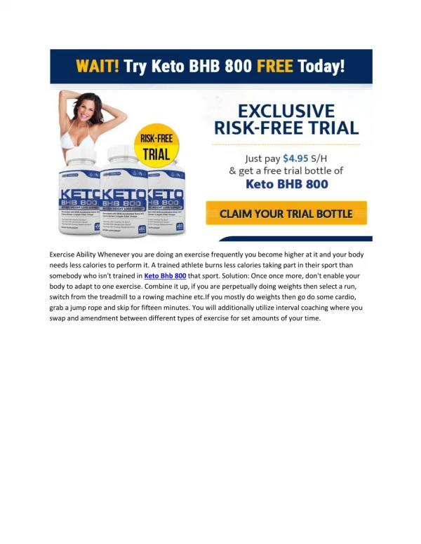 Keto Bhb 800 : Best supplement to eliminate extra pounds