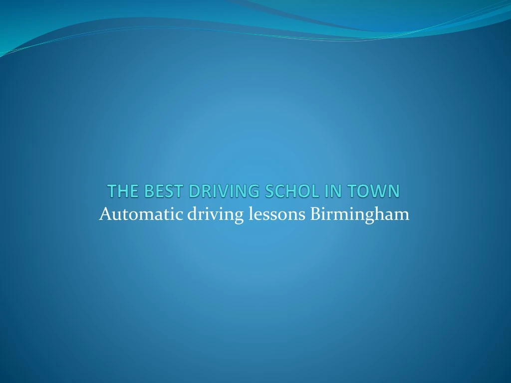 automatic driving lessons birmingham