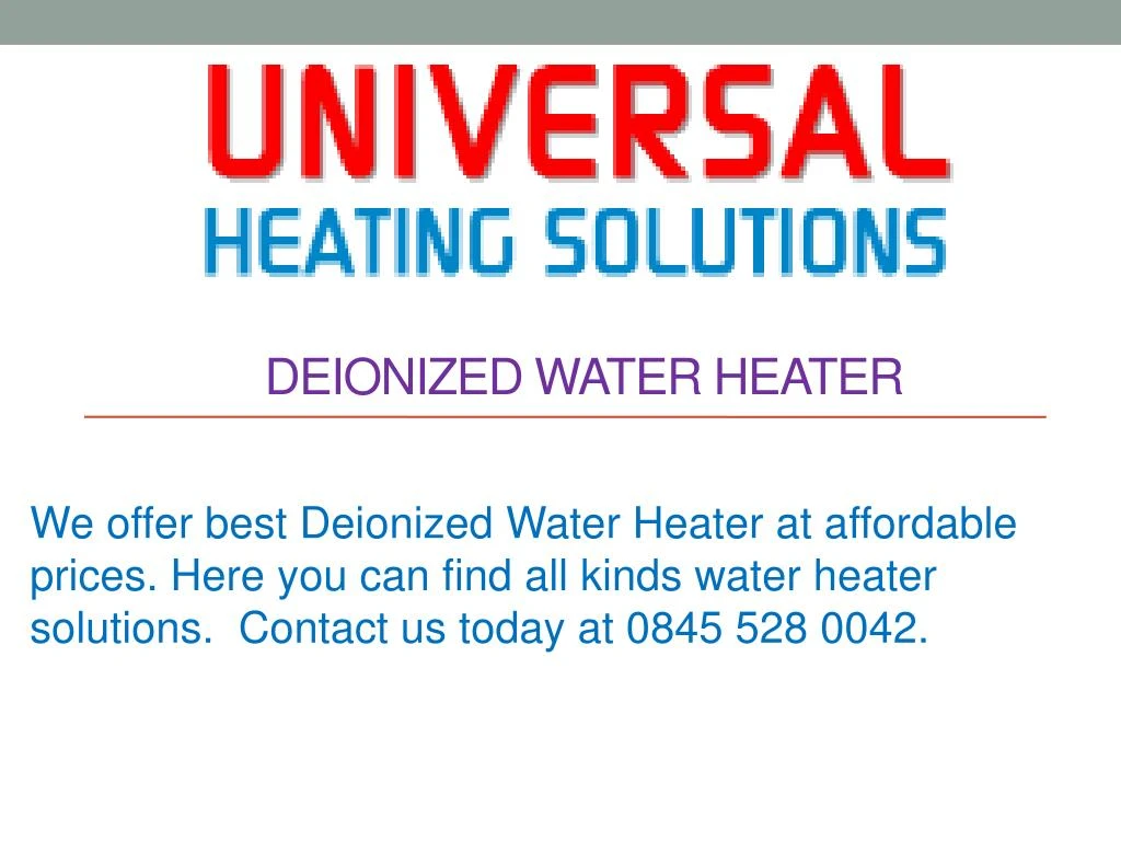 deionized water heater