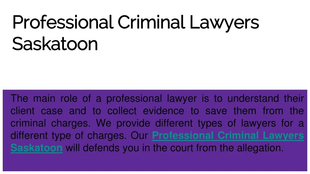 professional criminal lawyers saskatoon