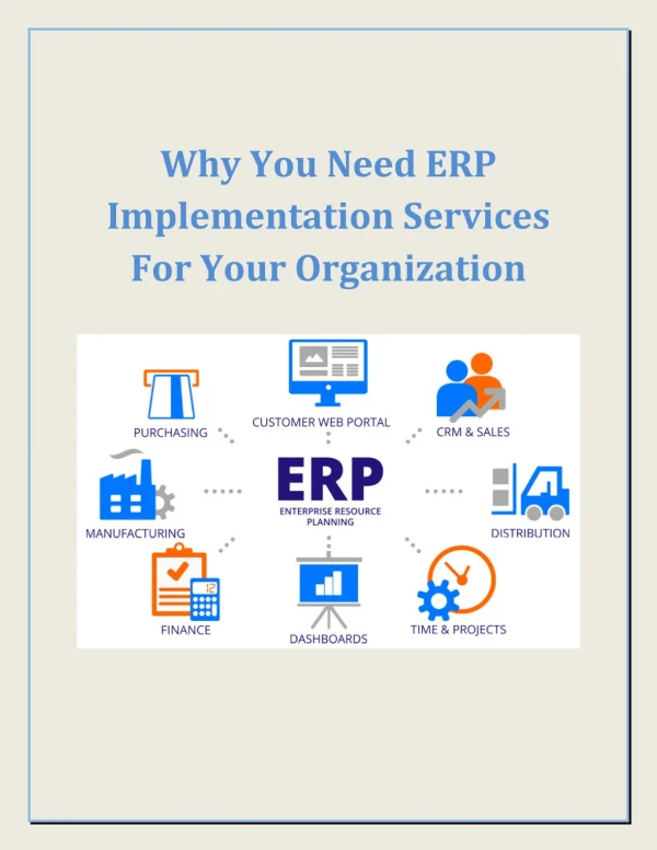 Why You Need ERP Implementation Services For Your Organization