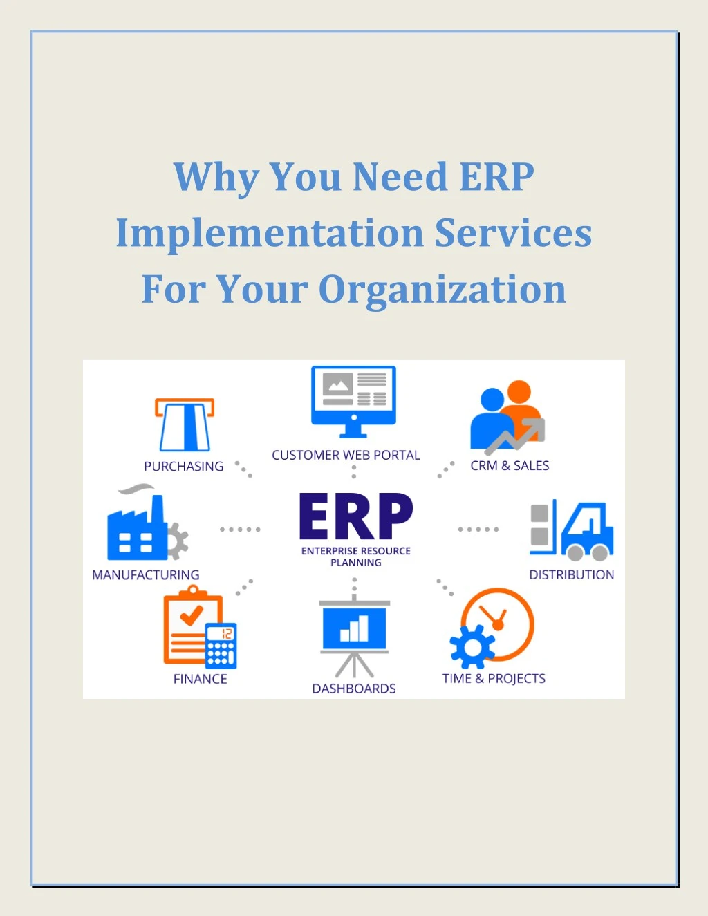 why you need erp implementation services for your