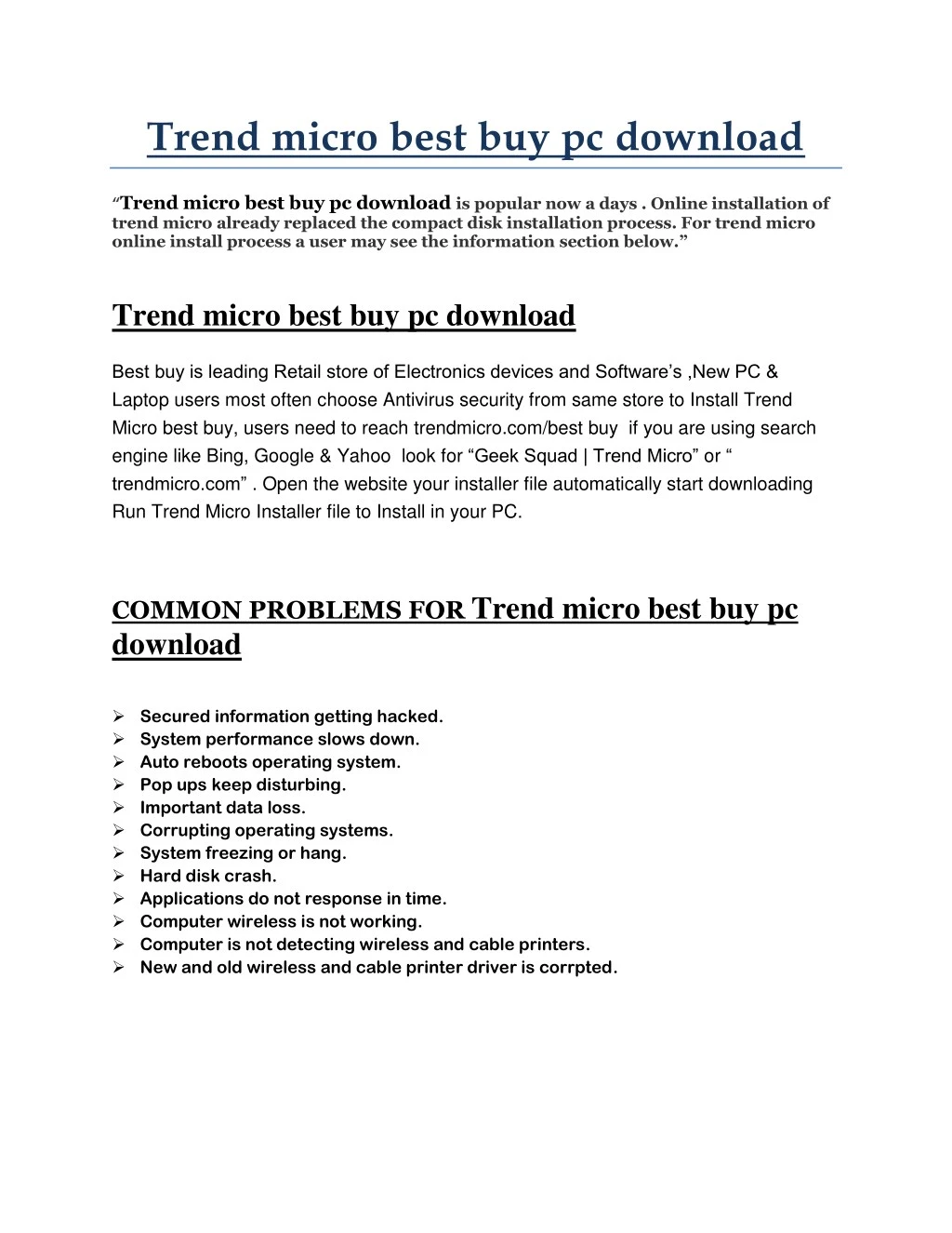 trend micro best buy pc download