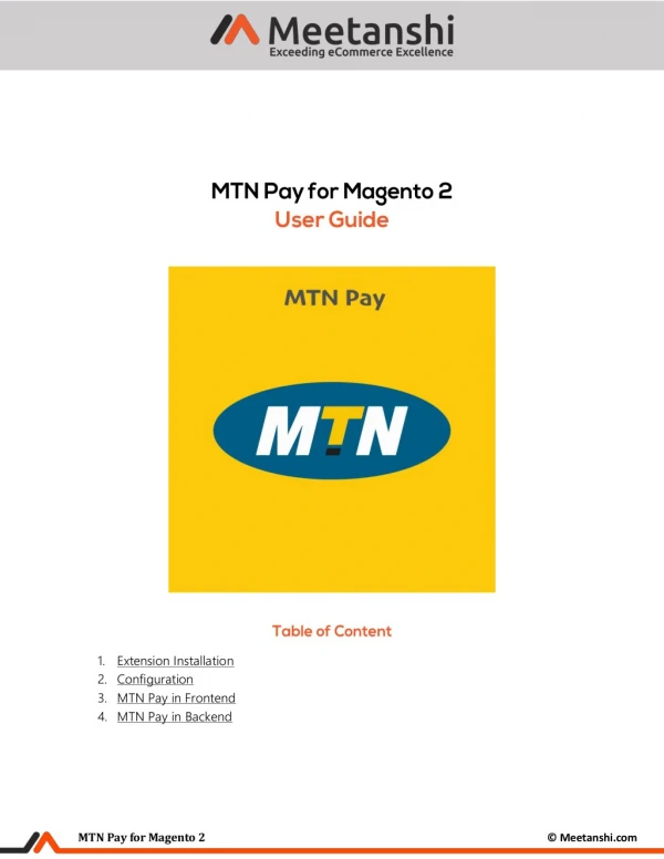 Magento 2 MTN Pay