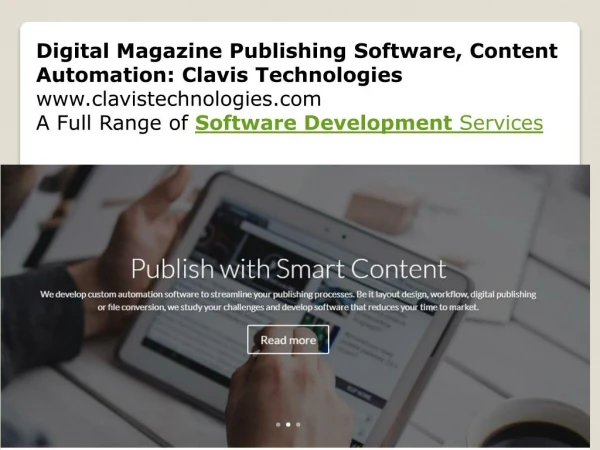 Digital Magazine Publishing Software, Content Automation: Clavis Technologies