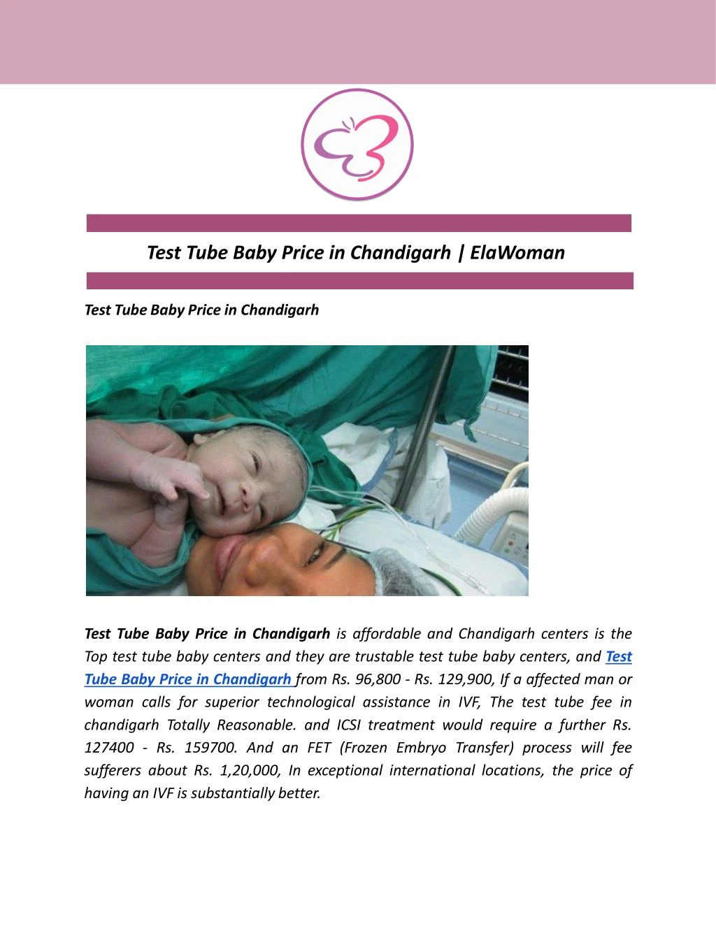 test tube baby price in chandigarh elawoman test