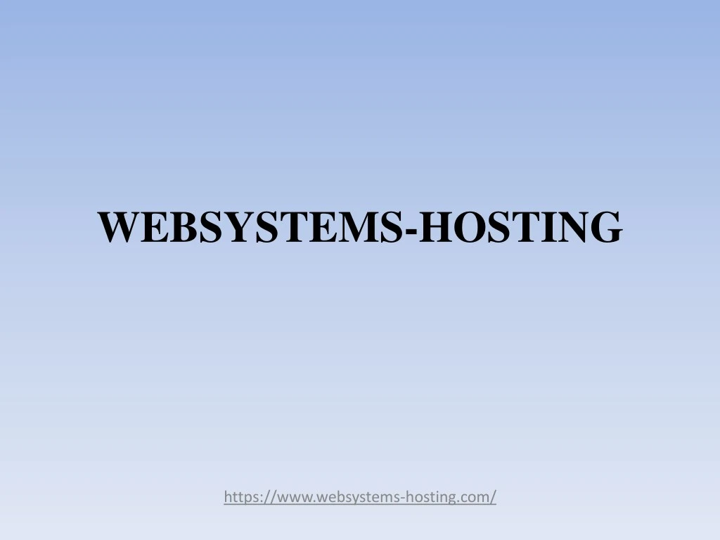 websystems hosting
