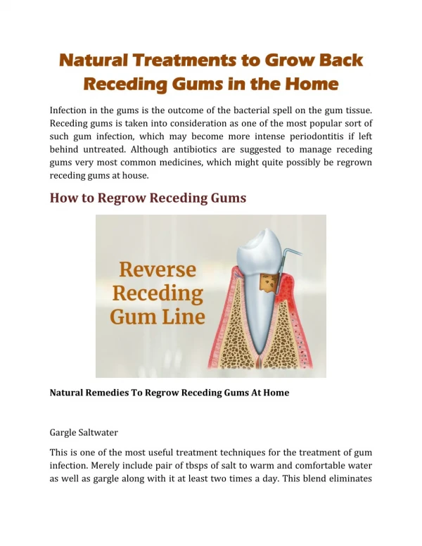Cure Receding Gums