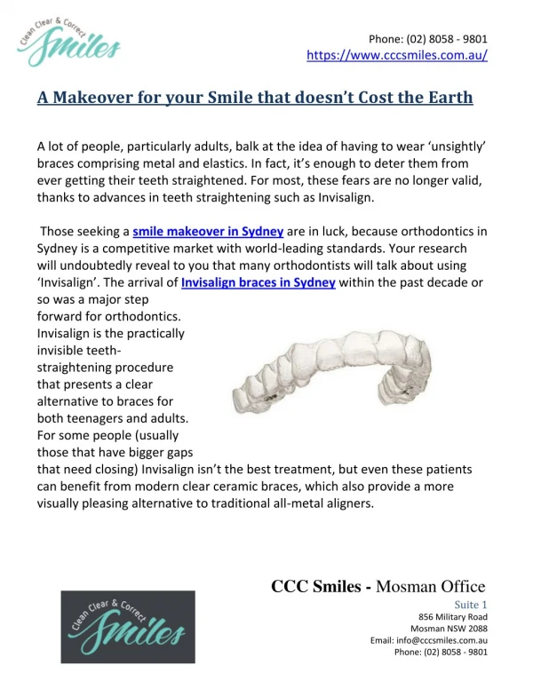 A makeover for your smile that doesn’t cost the earth