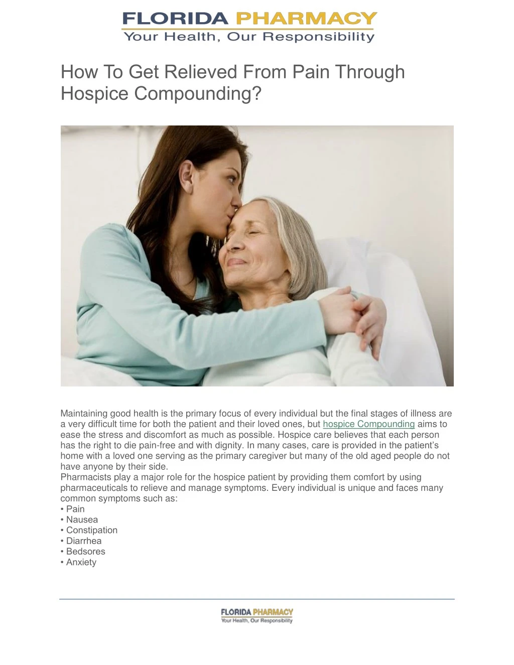 how to get relieved from pain through hospice