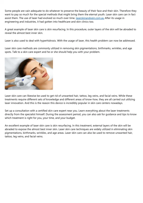 Laser Skin Care Clinic - The Low Cost Way to Preserve Your Appeal