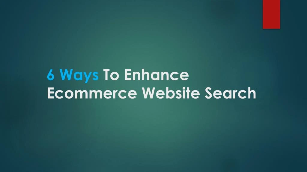 6 ways to enhance ecommerce website search
