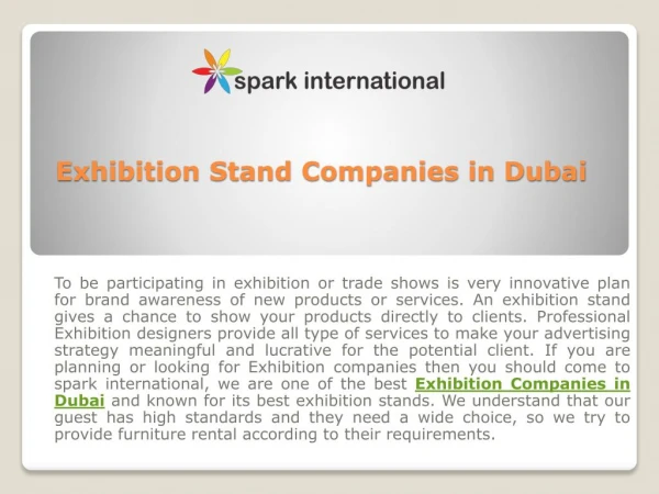 Exhibition Stand Companies in Dubai