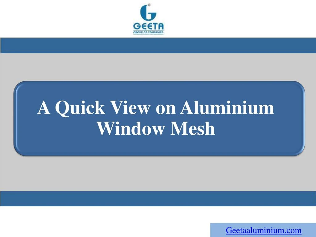 a quick view on aluminium window mesh