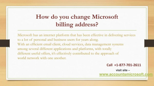 How do you change Microsoft billing address?