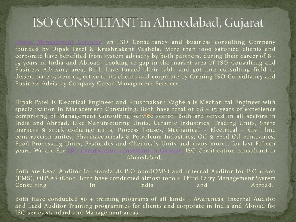 iso consultant in ahmedabad gujarat