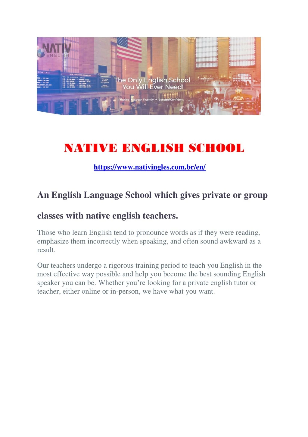 native english school
