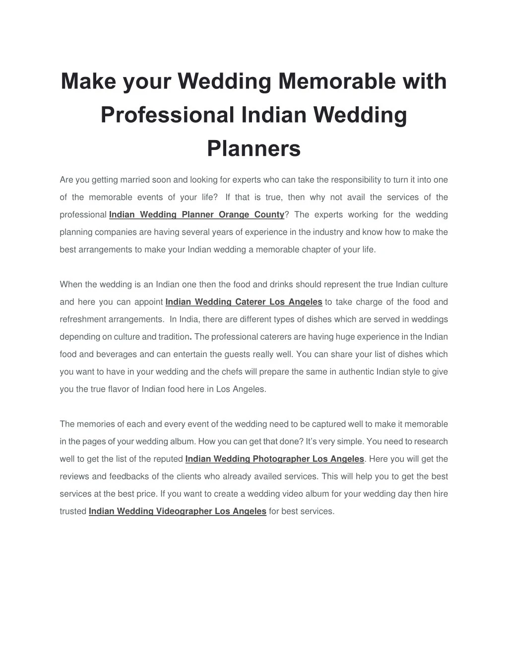 make your wedding memorable with professional