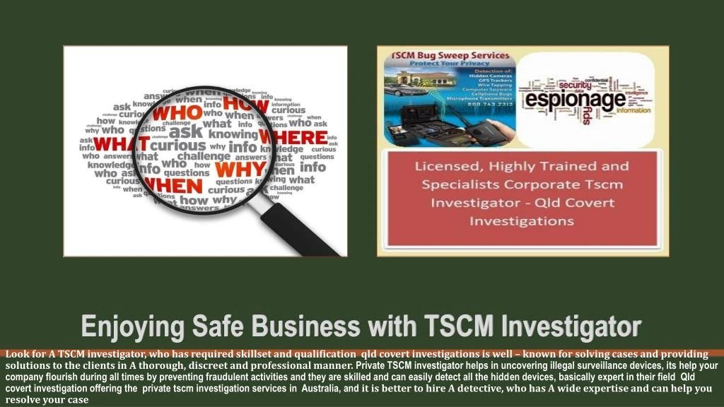 enjoying safe business with tscm investigator