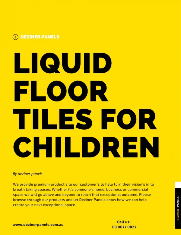 Liquid Floor Tiles For Children