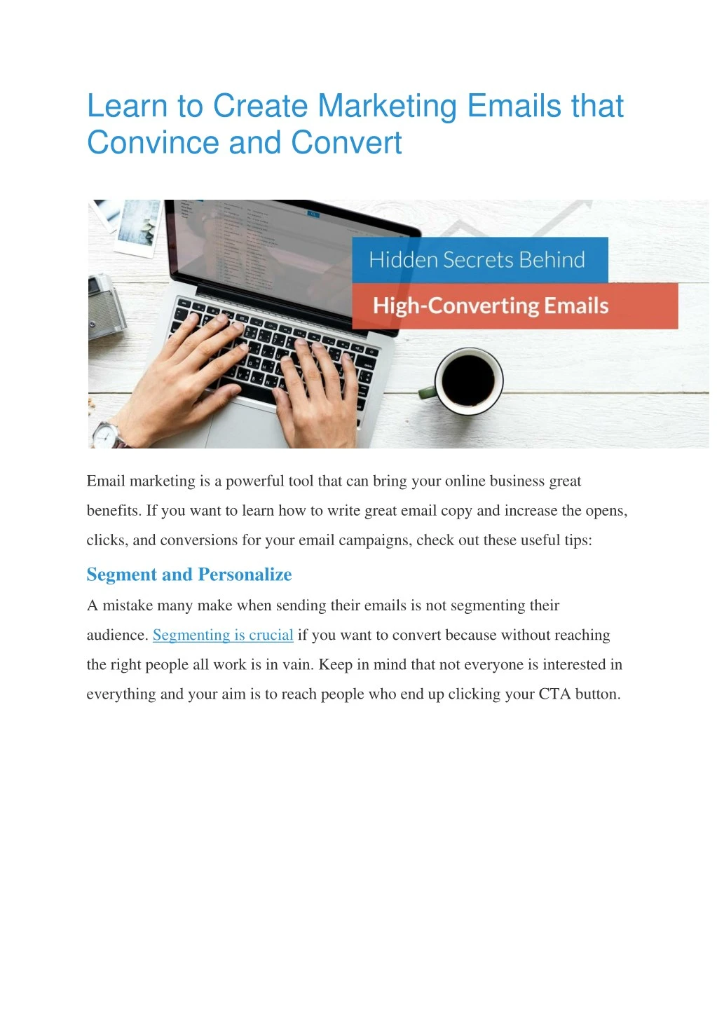learn to create marketing emails that convince