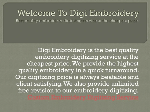 Embroidery Digitizing Service | Custom Embroidery Digitizing Service