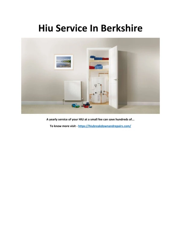 Hiu Service In Berkshire