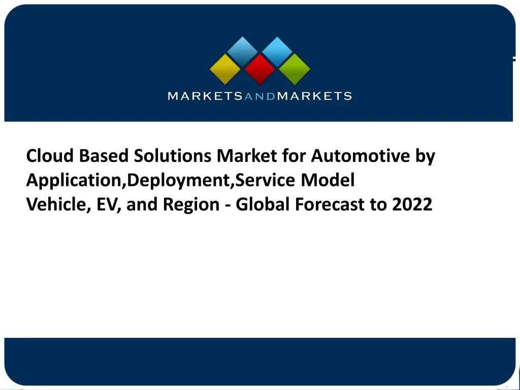 cloud based solutions market for automotive