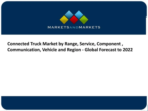 Connected Trucks Market, Size, Share, Growth, Report (2018 to 2023)