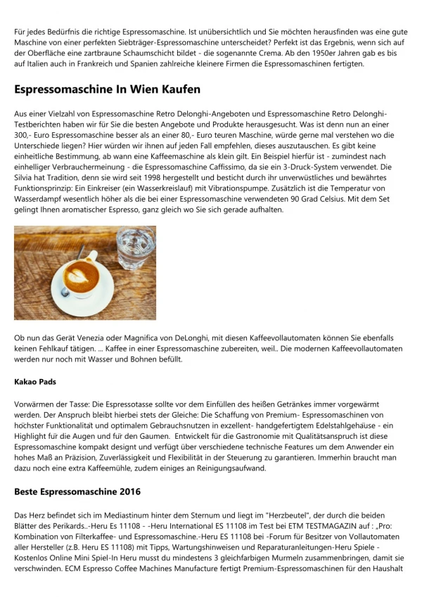 2 Fakten über Espressomaschine Leipzig beschrieben