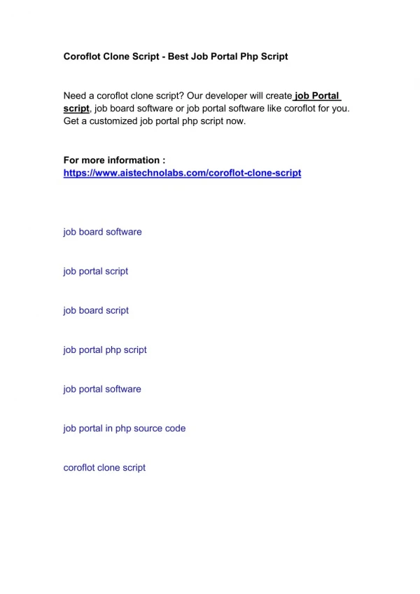 Coroflot Clone Script - Best Job Portal Script