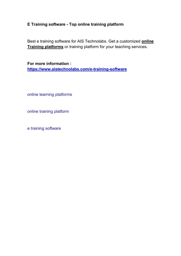 e training software top online training platform