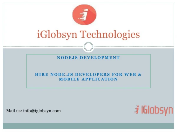 Leading Nodejs development company - iGlobsyn technologies